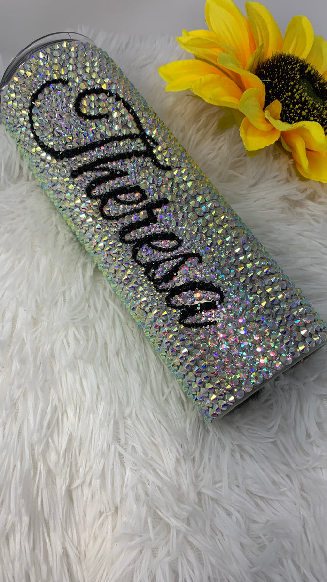 How to rhinestone a name, How to apply rhinestones to a tumbler