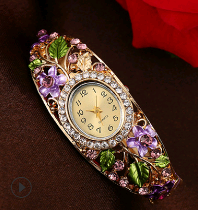 Flower Bracelet Bangle Watch