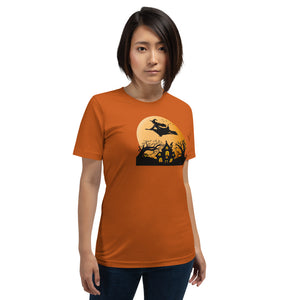 Flying Witch Halloween -Trick or Treat Short-Sleeve Unisex T-Shirt