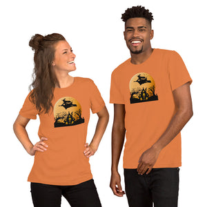 Flying Witch Halloween -Trick or Treat Short-Sleeve Unisex T-Shirt