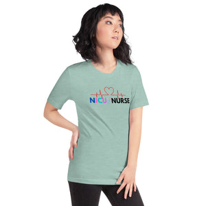 I Can't Talk Right Now I'm Doing Hot Nurse Stuff Tee XL Heather Prism Dusty Blue | Peachy Sunday